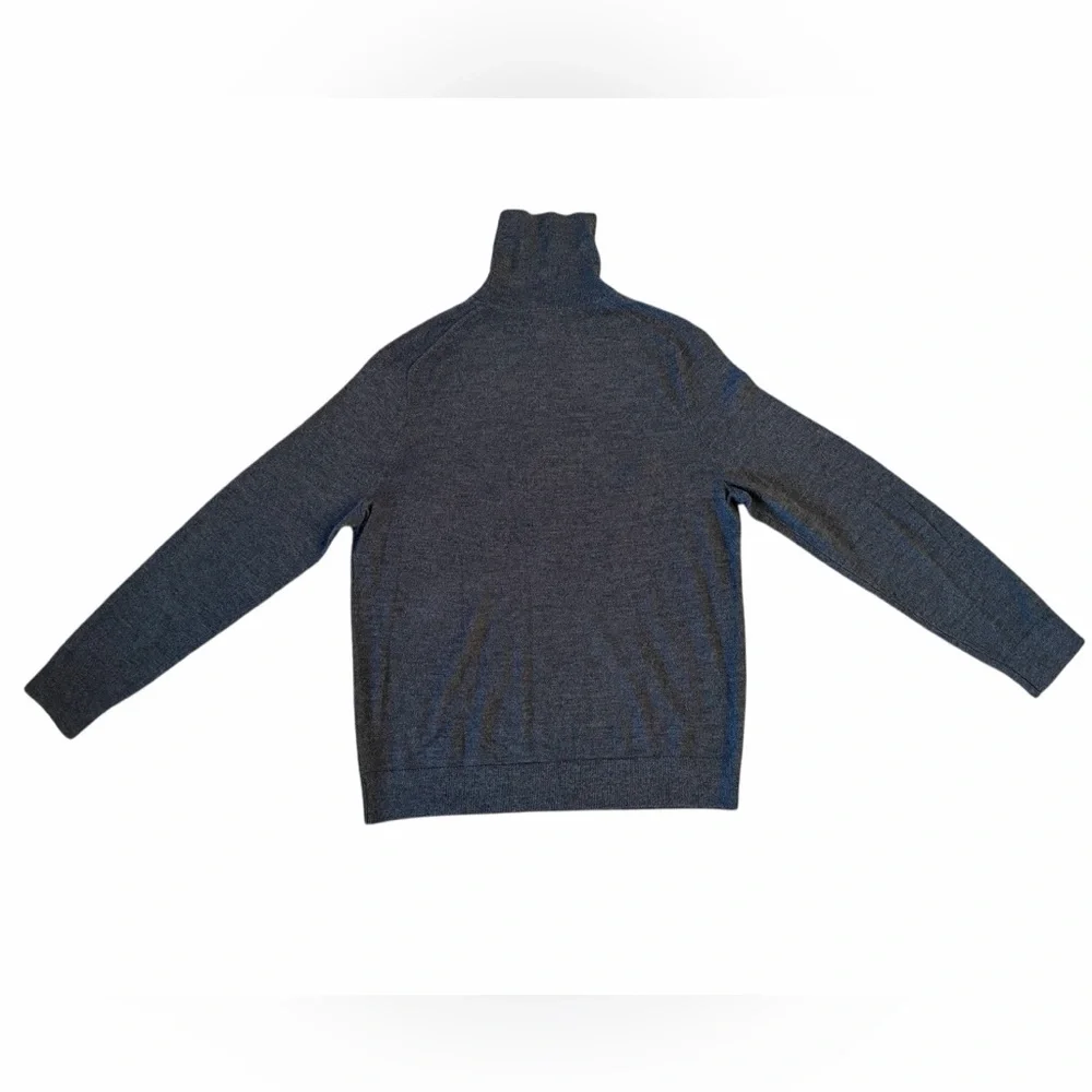 Banana Republic‎ Merino Wool Turtleneck Sweater Gray Italian Yarn NWT Size L
